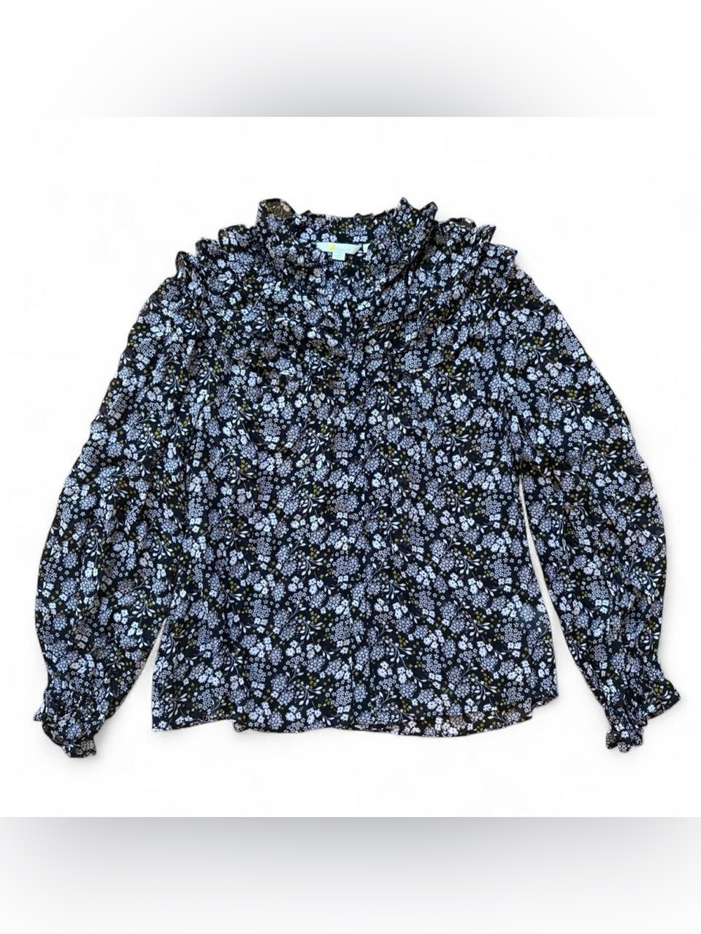Boden ruffle neck floral blouse - Picture 3 of 4